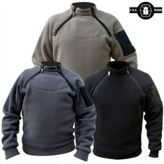 Tactical Outdoor Fleece Jacket Clothes Warm Zippers Pullover Sweatshirt For Men