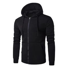 Men's Autumn Hoodie Sweatshirt – Zipper Closure, Slim Fit, Long Sleeve Jacket