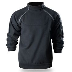 Tactical Outdoor Fleece Jacket Clothes Warm Zippers Pullover Sweatshirt For Men